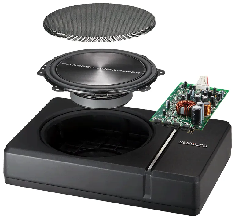 Kenwood Компактный активный сабвуфер Kenwood KSC-PSW8 2019. Макс. мощность (Peak power) 250Вт, чувствительно автосабвуферы-4