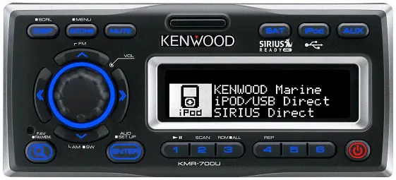 Влагостойкая магнитола Kenwood KMR-700U