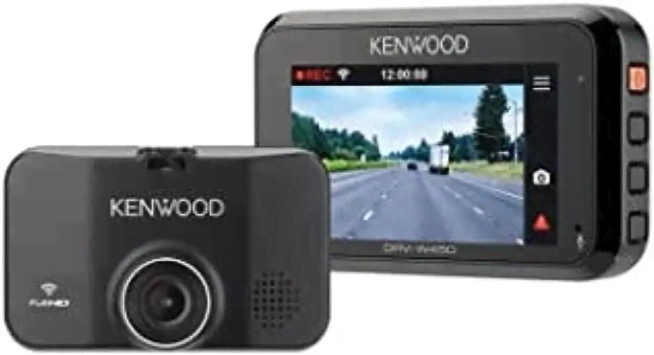 Kenwood DRV-W450 Автомобильная приборная камера с беспроводной локальной сетью 2,7-дюймовая камера с TFT-дисплеем Full HD для автомобилей с записью и